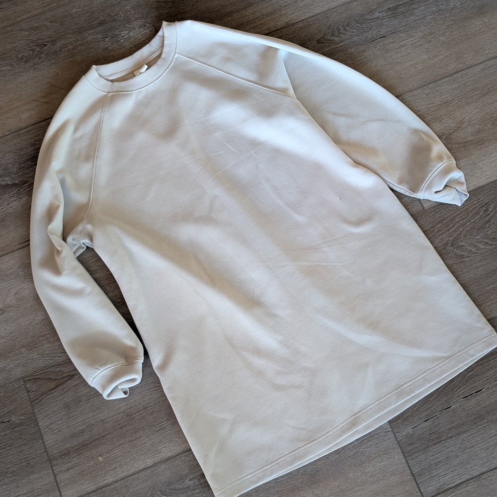 Light Gray Long Sleeve Sweatshirt Dress